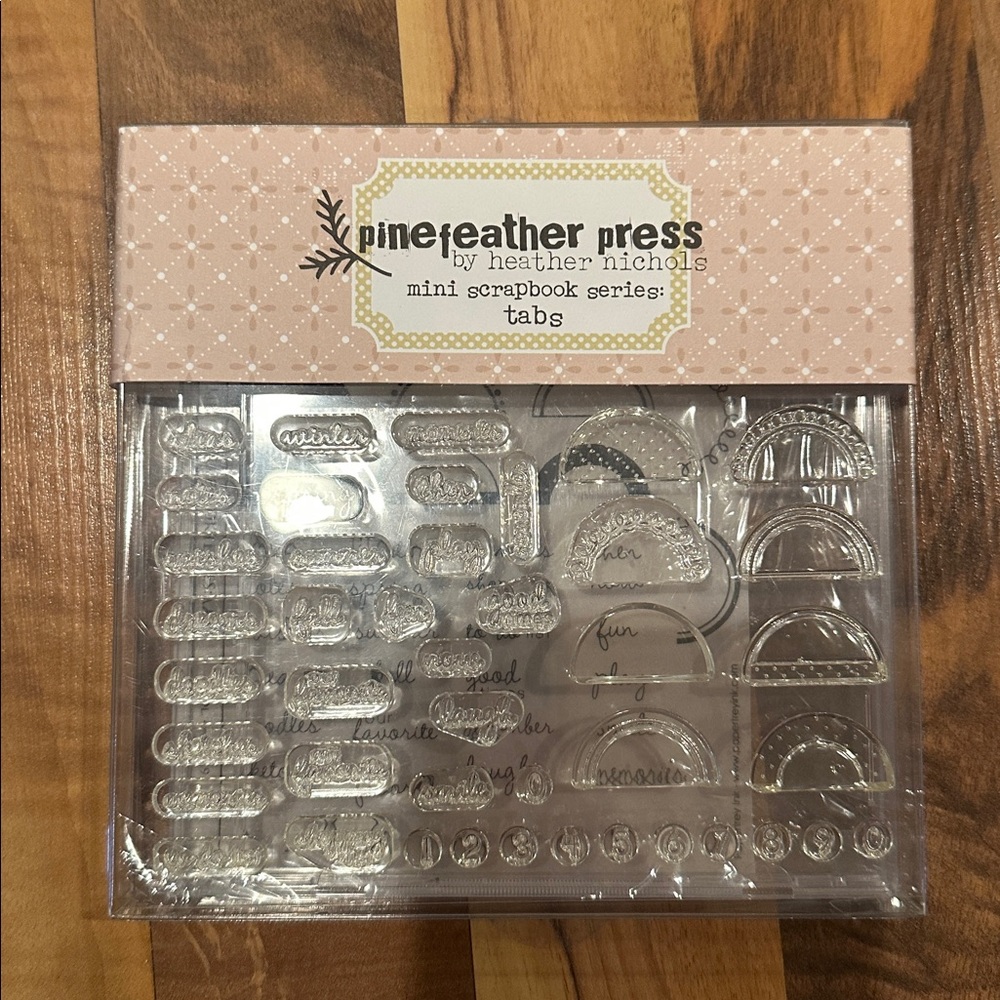 RARE: Papertrey Ink (PTI) Mini Scrapbook Series Tabs - Clear